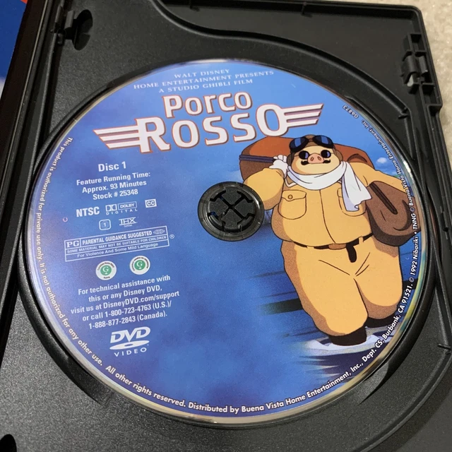 1992 PORCO ROSSO Anime Movie DVD 2 Disc Set Hayao