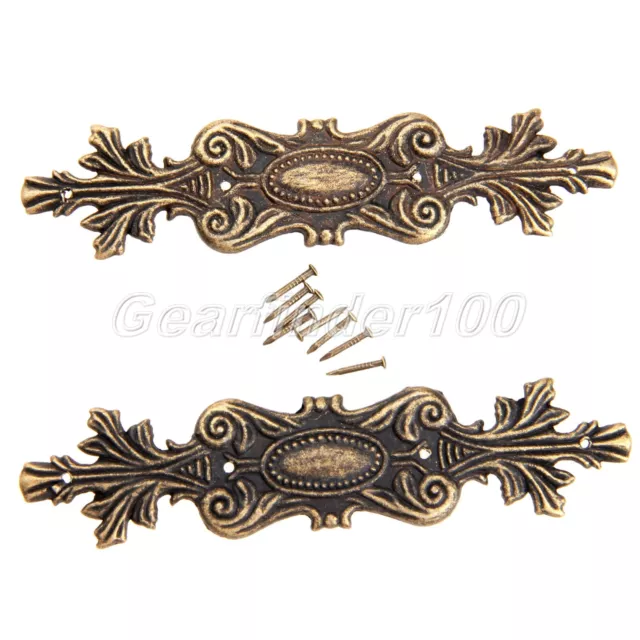 HQ Bronze Wooden Chest Gift Case Jewelry Box Metal Cover Corner Bracket Decor