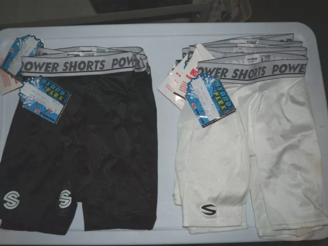 10 Vintage nos Youth Large 22-24 Stromgren Hydro Flex Power Shorts 5 Blk 5 White