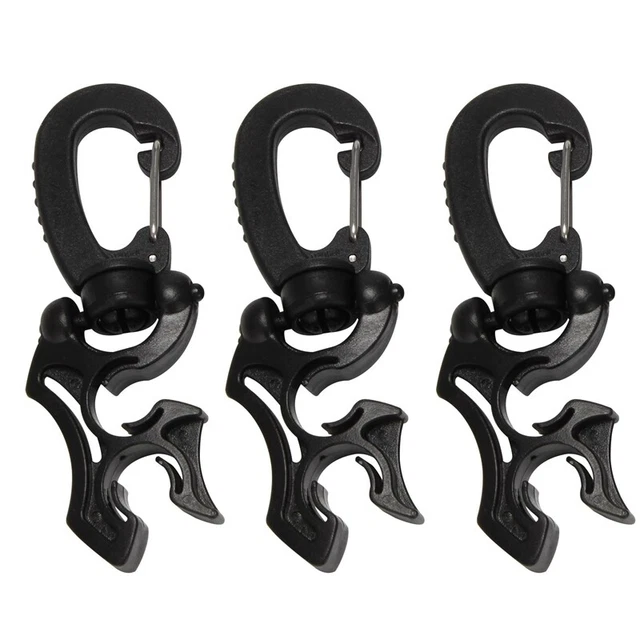 3 Pcs Diving Hose Holder Clip Scuba Diving BCD Hose Clip with Snap Hook Buc B3V3