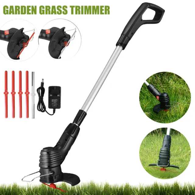 Updated Garden Cordless Strimmer Electric Grass Lawn Edger Cutter Trimmer
