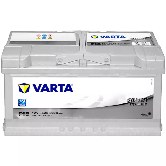 110 Varta 585200080 F18 Silver Dynamic Car Battery 12V 85Ah 800CCA