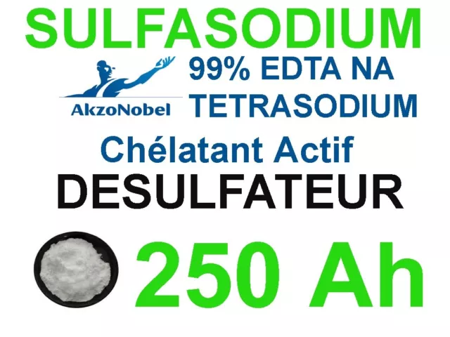 EDTA 99% Rénovateur Batterie Plomb Stationnaire 250Ah 12v Sulfasodium v2