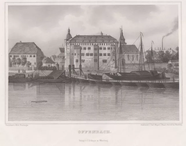 Offenbach Original Grabado de Acero Mayer 1847