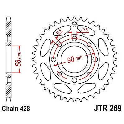 21343 - compatible con HONDA CM 125 C CUSTOM (JC055) 125 1982-1995 Corona plato