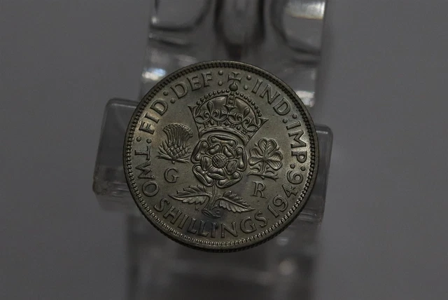 🧭 🇬🇧 Uk Gb Florin 1946 Silver High Grade B63 #Z3478