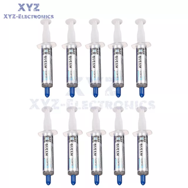 10PCS HY510 30g Grey Thermal Conductive Grease Paste For GPU CPU Chipset Cooling