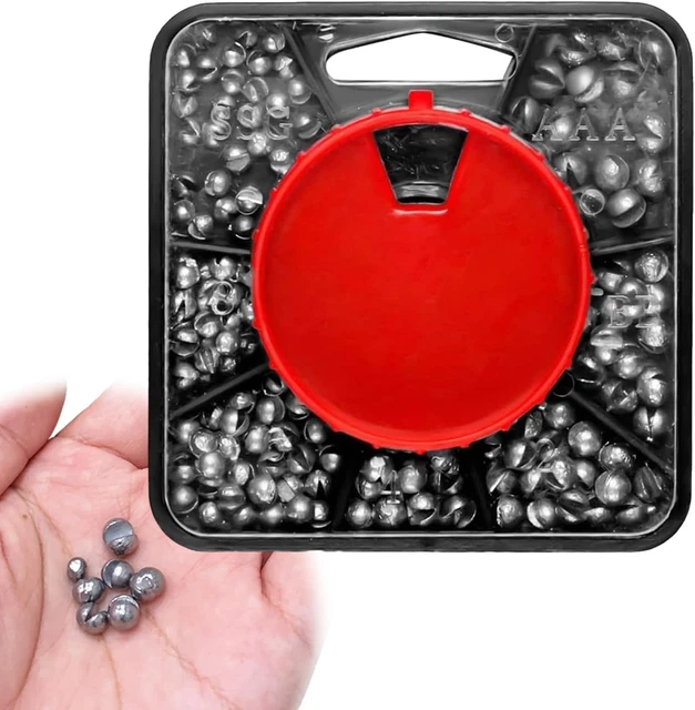 Set Piombi Da Pesca 179 Pezzi - 7 Misure Da 0,2g A 1,5g - Con Scatola Portatile - Foto 9