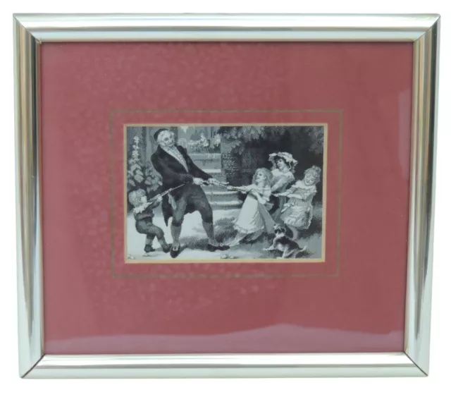 Cash's of Coventry Silk Woven Pictures - Lutte Enfantine (Tug of War)