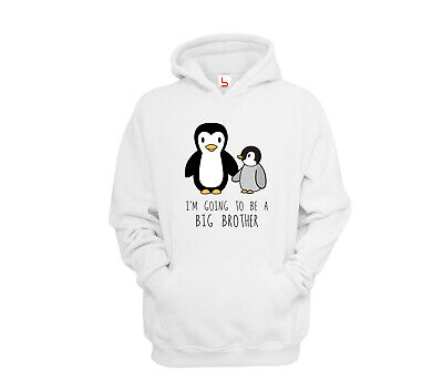 I'm Going To Be A Big Brother Penguin Boys Hoody Kids Hoodie Childrens Age 1-12