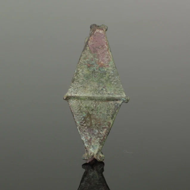 Ancient Roman Bronze Shield Type Plate Brooch 2Nd Ad