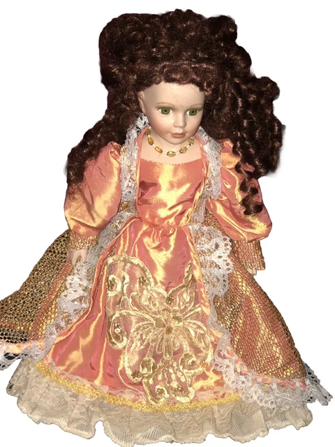 Vtg Handcrafted Emerald Doll Collection 16” Porcelain Doll 2004 Victorian
