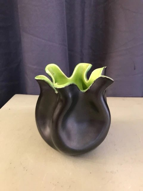 Vase Mouchoir Design Fernand Elchinger Années 50 Ceramique Vintage