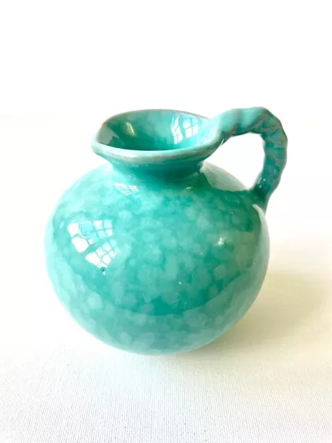 Lovely Small Turquoise Jug, Carstens Tonnieshof, West Germany, 1950-1960, VGC