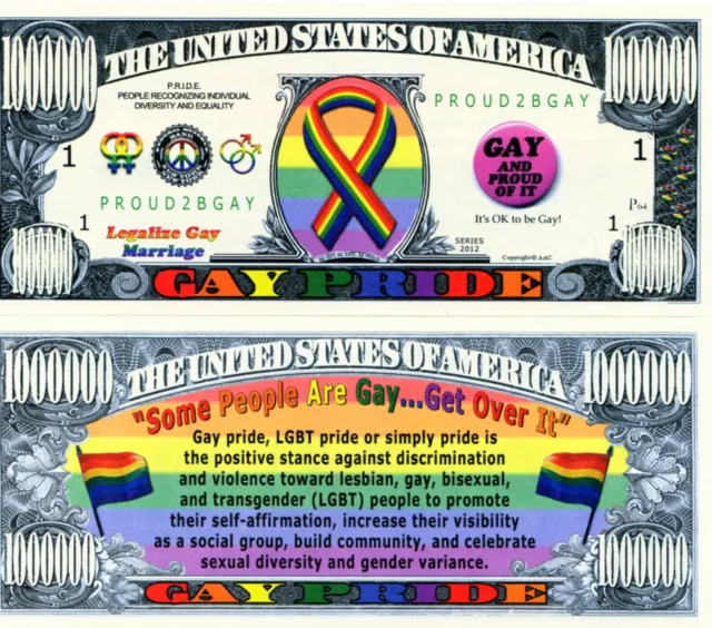 Gay Pride Million Dollar Nouveauté Monnaie