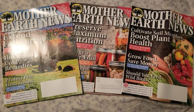 Lot 3 MOTHER EARTH NEWS-Aug/Sept. 2023 Oct/nov  December/January Boost Plant