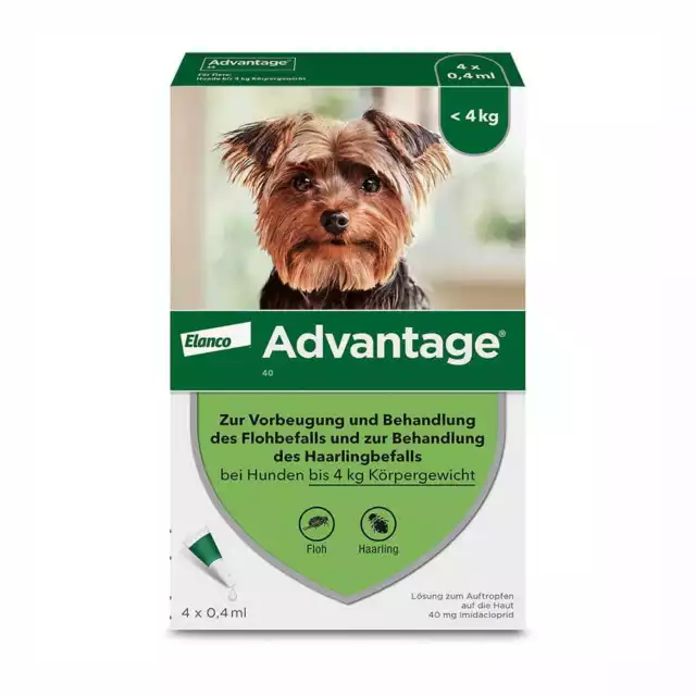 ADVANTAGE 40 Lösung f.Hunde bis 4 kg 4 St Lösung