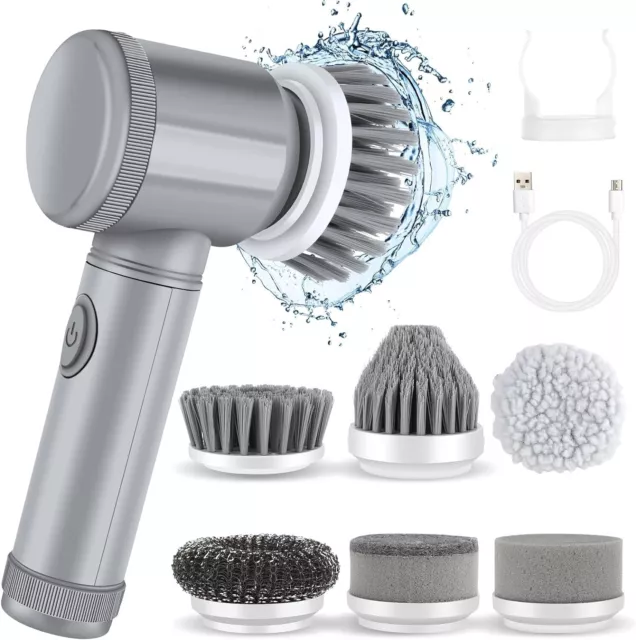 SYNOSHI | Electric Spin Scrubber, Power Cleaning Brush with 4 Replaceable Clean