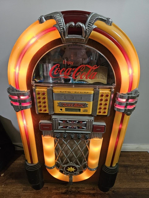 コレクション coca cola Jukebox type Radio vintage COCA-COLA Retro-Style Illuminated Musical Jukebox Sculpture