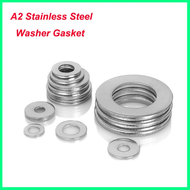 Stainless Steel A2 Flat Washers Metal Round Gasket Ultra Thin Spacer 0.5mm-10mm
