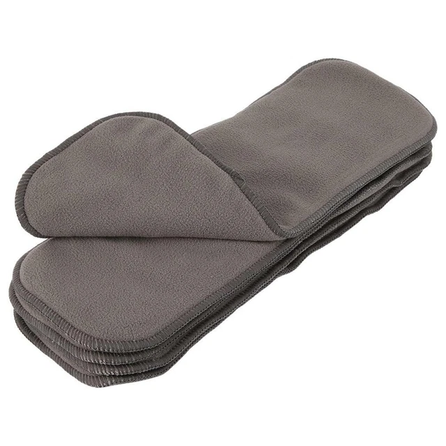 5pcs Bamboo Charcoal Insert Baby Diaper Washable Reusable Changing Liners Nappy