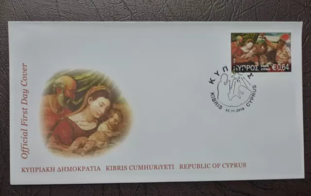 2016 Cyprus Greek Christmas (Wise Men) Stamp Fdc First Day Covers