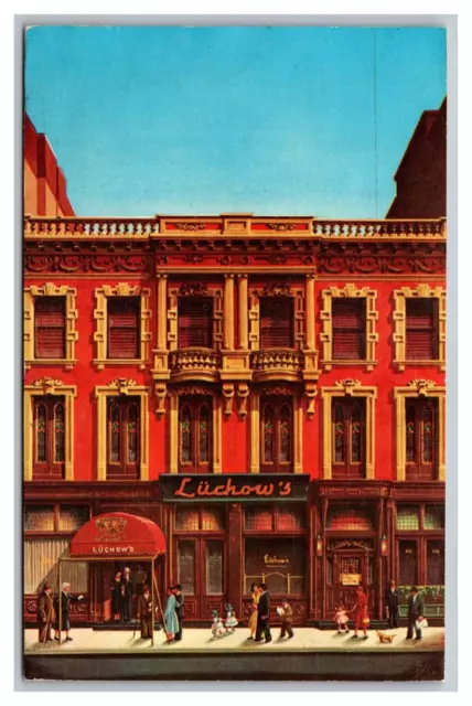 New York City NY Luchow's Famous Restaurant East 14th Postcard Posted 1992