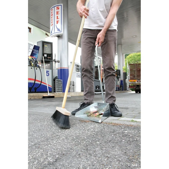 JEHONN Scopa E Paletta Con Manico Lungo 137 Cm, Spazzola Salvaspazio E Paletta Richiudibile Con - Foto 13