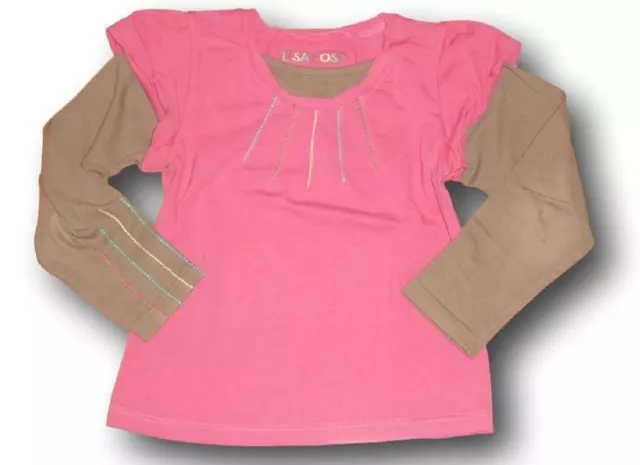 Maglia maglietta t-shirt maniche lunghe cotone LISA ROSE bimba bambina 6 anni