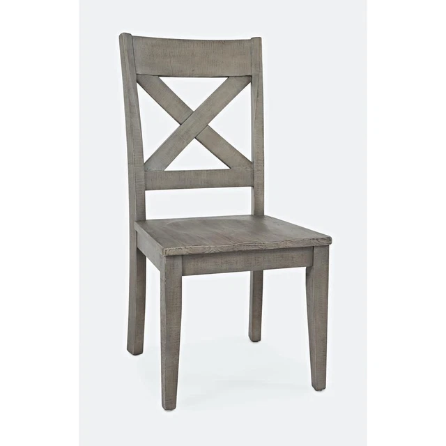 Outer Banks Reclaimed Pine X-Back Chair (Set of 2), Driftwood Gray