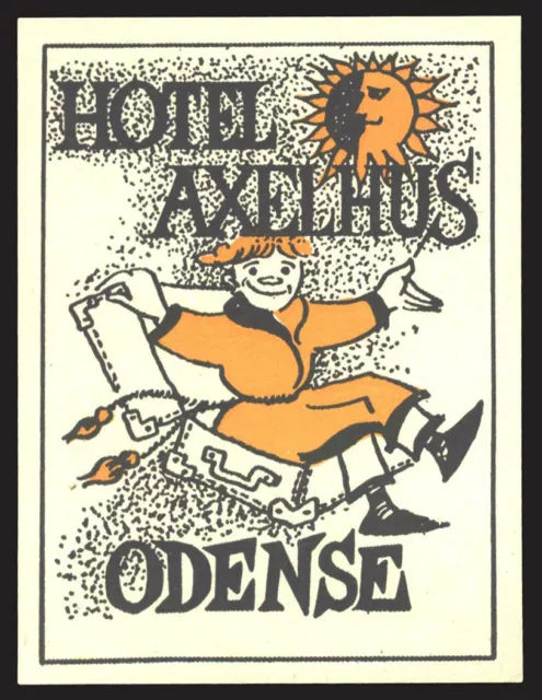 Hotel Axelhus ODENSE Denmark - vintage luggage label