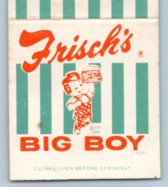 Frischs Big Boy Burger Restaurant Matchbook Cover MBC1E Front Strike