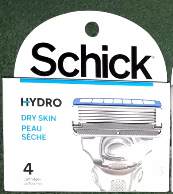 New Schick Hydro 5 Hydrating Dry Skin Razor Blade Refills 4 Cartridges Total