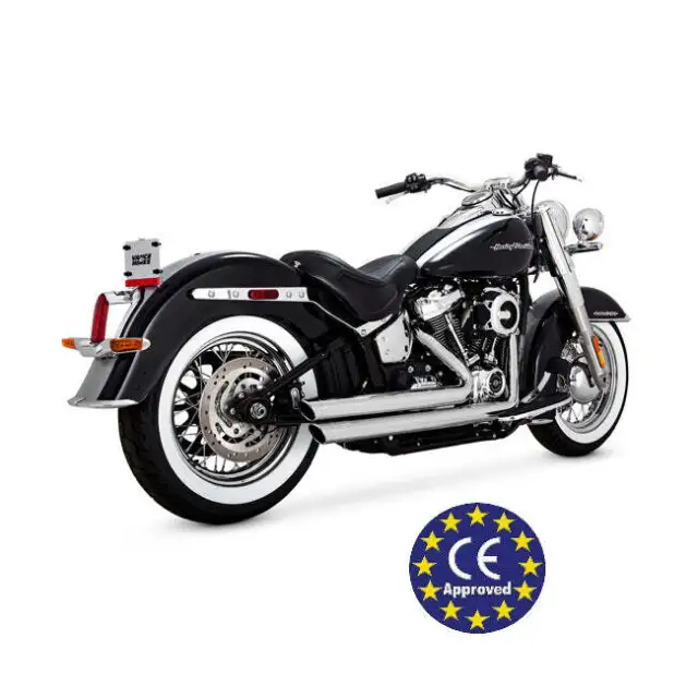 Escape Homologué Pour Harley-Davidson M8 Vance & Hines Gros Shots Chromé