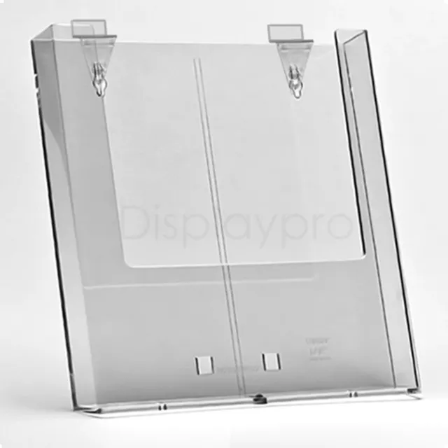 A6 DL A5 A4 Slatwall Leaflet Holders Brochure Flyer Shop Dispenser for Slat Wall