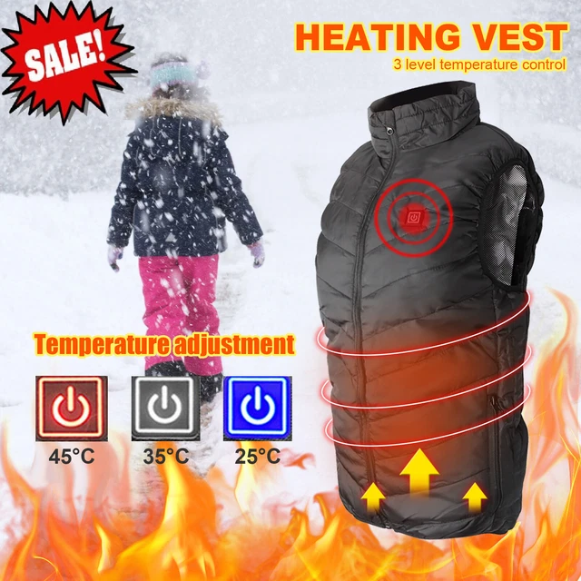 HAOLEI Herren Heizweste USB - 9-Zonen Thermoweste Mit Temperaturkontrolle