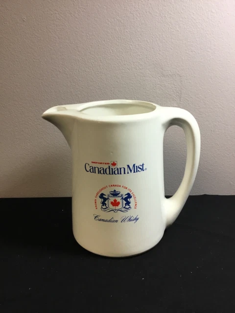 Canadian Mist Pub Pitcher Jug 6" Canadian Whiskey Vintage Ceramic Water