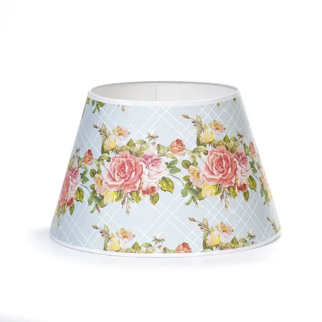 Aladdin Lattice Rose Bouquet Design Oil Lamp Parchment Shade 14 inch