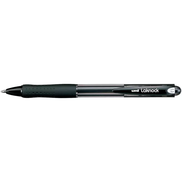 UNIBALL Laknock 1.0mm Medium SN100 Retractable ballpoint pens - 3x BLACK