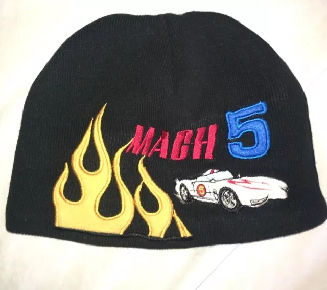 Vtg SPEED RACER MACH 5 KNIT HAT Rare SKI Winter CARTOON Japanese Animation CAP