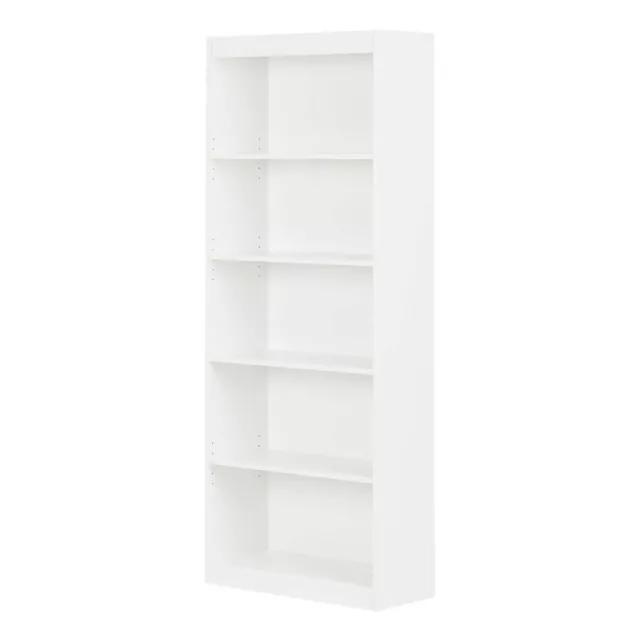 South Shore Axess 5-Shelf Bookcase Pure White White