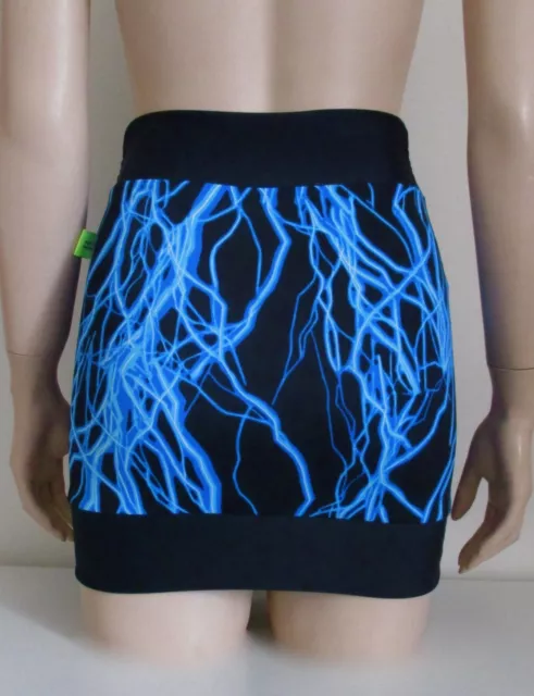 Schminke⚡️Lightning bolt spandex skirt neon dance wear festival UV clothing club