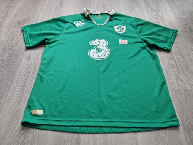 Mens Canterbury IRFU Rugby jersey shirt Size XXL 2XL