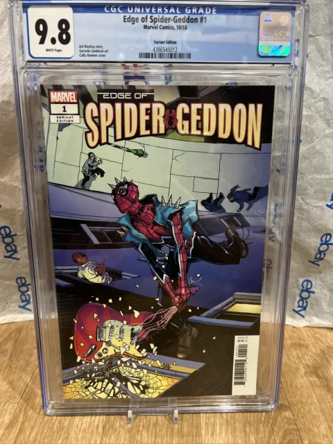 CGC 9.8 Edge of Spider-Geddon #1 SPIDER-PUNK Hamner Variant 2018 WHITE PAGES