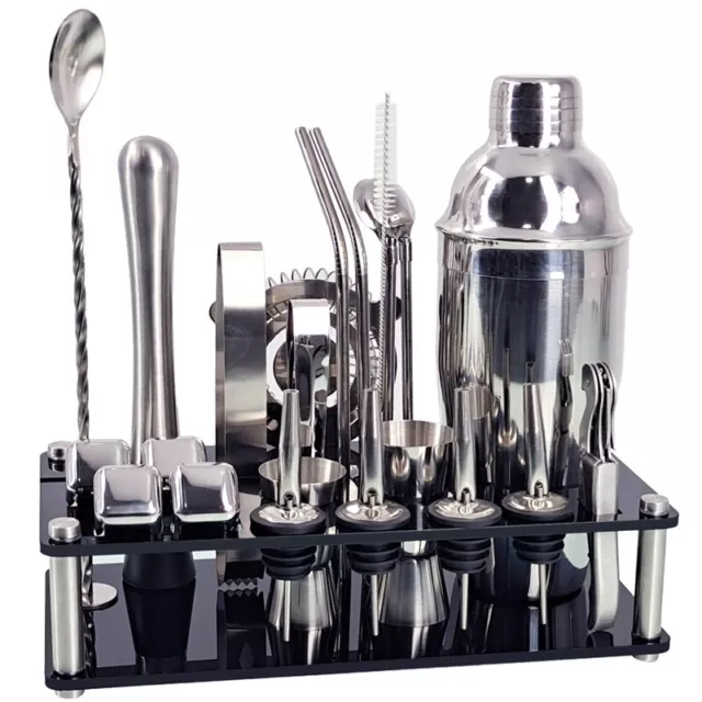 Bartender Kit 23-Piece Cocktail Shaker Set of Stainless Steel Ice Grain8967