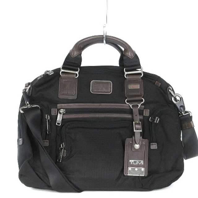 TUMI Briefcase Business Bag ALPHA BRAVO Mcnair Slim Black/Brown 22619HKH Good