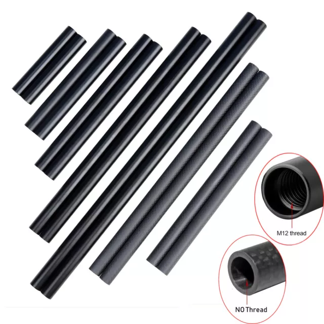 NICEYRIG 2pcs 15mm Aluminum Alloy / Carbon Fiber Rods for Camera Shoulder Rig