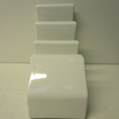 ALDO COTTI PORTAOGGETTI IN CERAMICA VINTAGE DESIGN MODERNARIATO BIANCO-FF-D9 