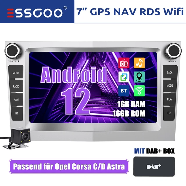 DAB+ Autoradio Android 12 GPS NAV Kam Für Opel Corsa D Astra H Zafira B Veatra C