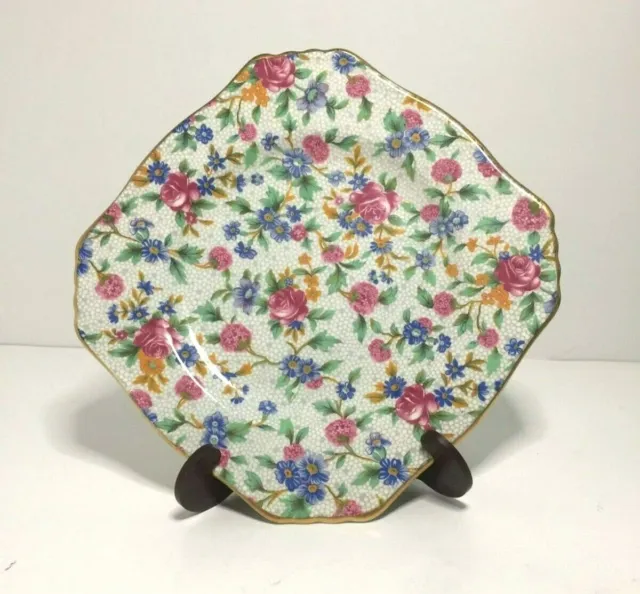Chintz Royal Winton Old Cottage Grimwades Plate 6 " square